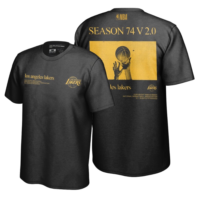 Men's Los Angeles Lakers NBA Ball Returns BR Black Basketball T-Shirt MEH3083VY